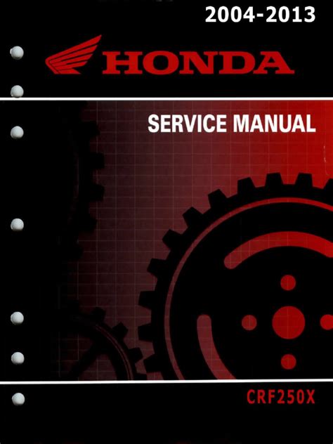 HONDA 2004 CRF250X SERVICE MANUAL Pdf 